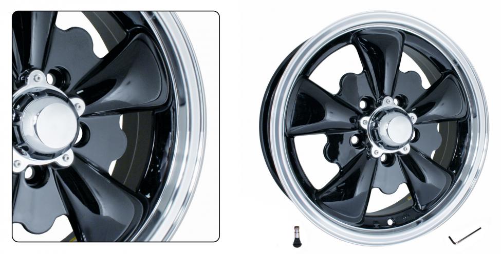 EMPI GT-5 Leichtmetallfelge glänzend Schwarz 5-Loch