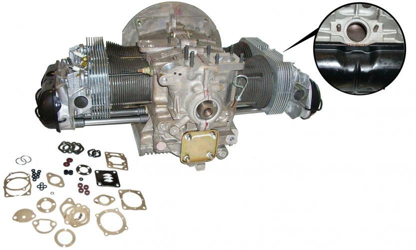 Überholter 1500er Motor H mit neuem Motorgehäuse – luftgekühlt
