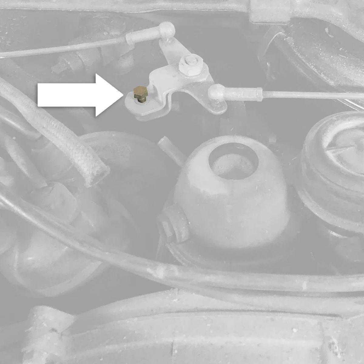 Gaszugbefestigung Doppelvergaser VW Type 3 BBT