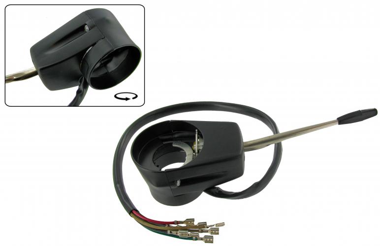 Blinkerschalter komplett mit Gehäuse, schwarz für VW Bulli