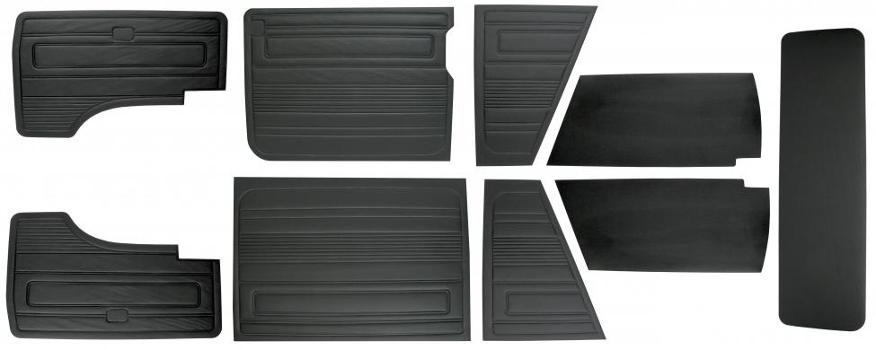 Verkleidungsplattensatz schwarz Vinyl 9-teilig Innenraum