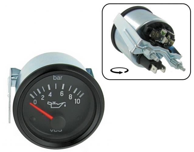 Öldruckanzeige 0-10 bar Ø 52 mm für VW Oldtimer