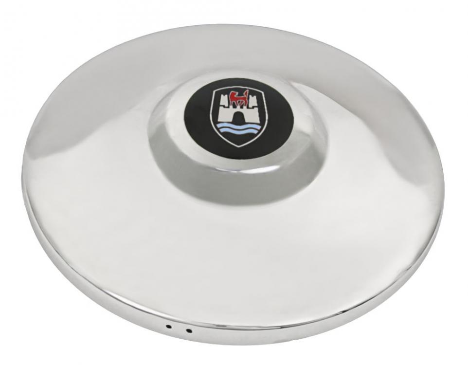 Brustwarzen-Radkappe mit Wolfsburg Emblem für Käfer & Ghia