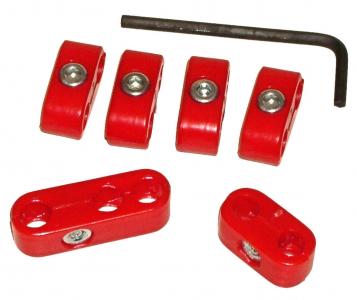 Zündkabelseparatoren Rot - 5er Set für VW Oldtimer