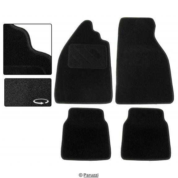 Teppichfußmatten schwarz  (4-teilig) 