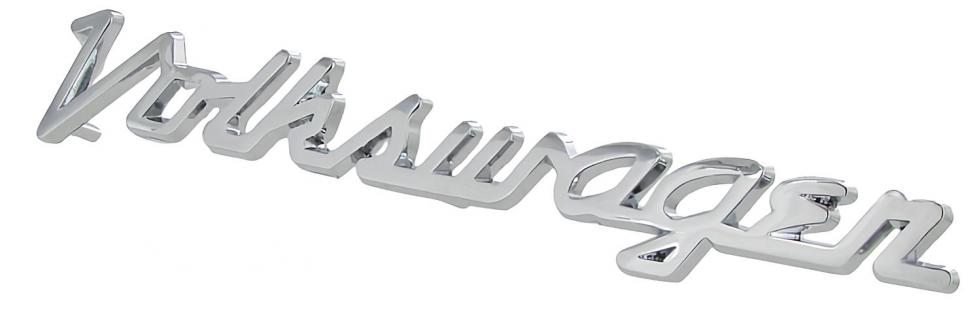 Chrom Volkswagen Script Emblem für Motorhaube und Kofferraum