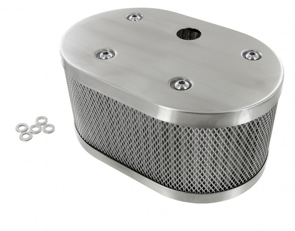 Edelstahl Classic Style Luftfilter mit Entlüftung für VW Oldtimer
