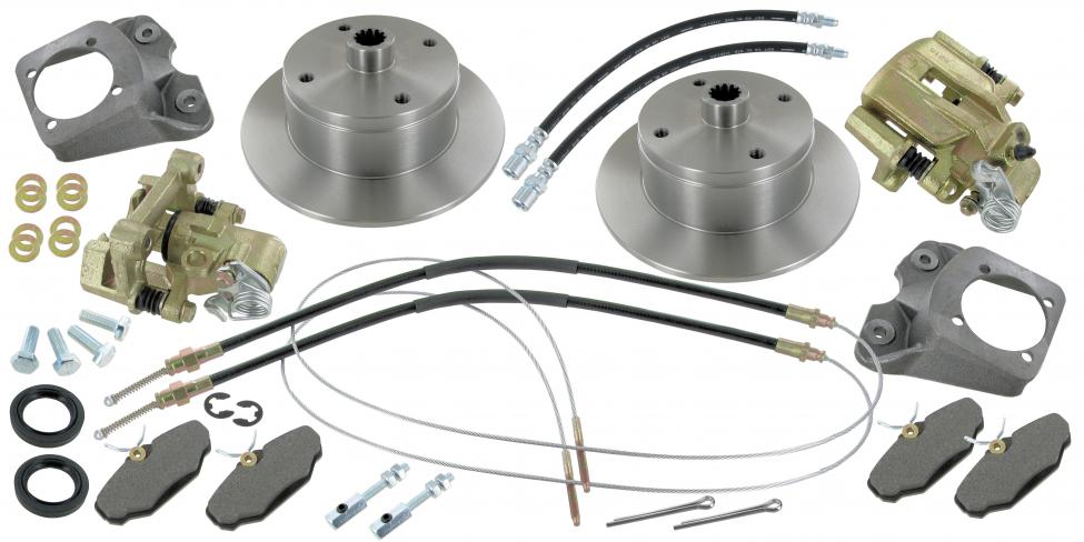 Scheibenbremsen-Satz hinten 4x130mm Lochkreis für Klassiker