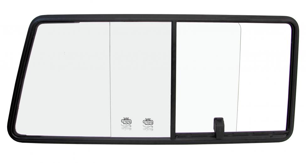 Hinteres Schiebefenster Links mit Aluminiumrahmen T3