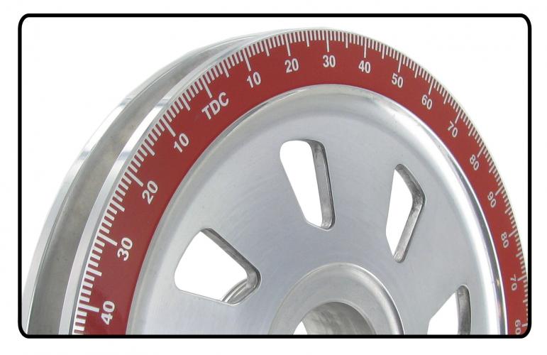Aluminium Kurbelwellenriemenscheibe 170mm mit rotem Rand und Skala