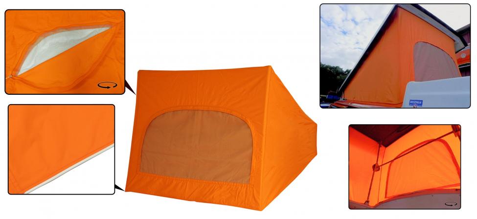 Westfalia Dachplane 1 Fenster orange für Bulli T2 1973-1979