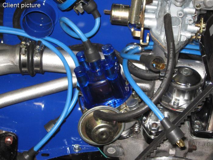 Verteilerkappe blau transparent