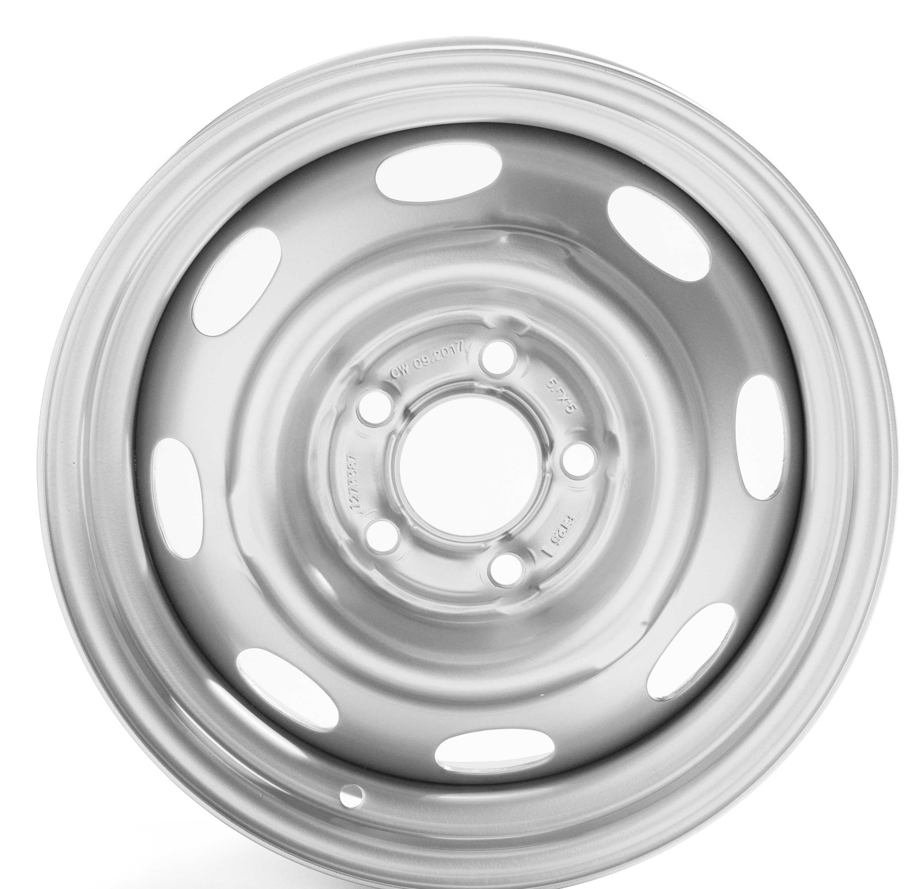  Stahlfelge mit Lüftungslöchern 5.5×15″ LK 5x114,3 ET10mm Silber mit ABE