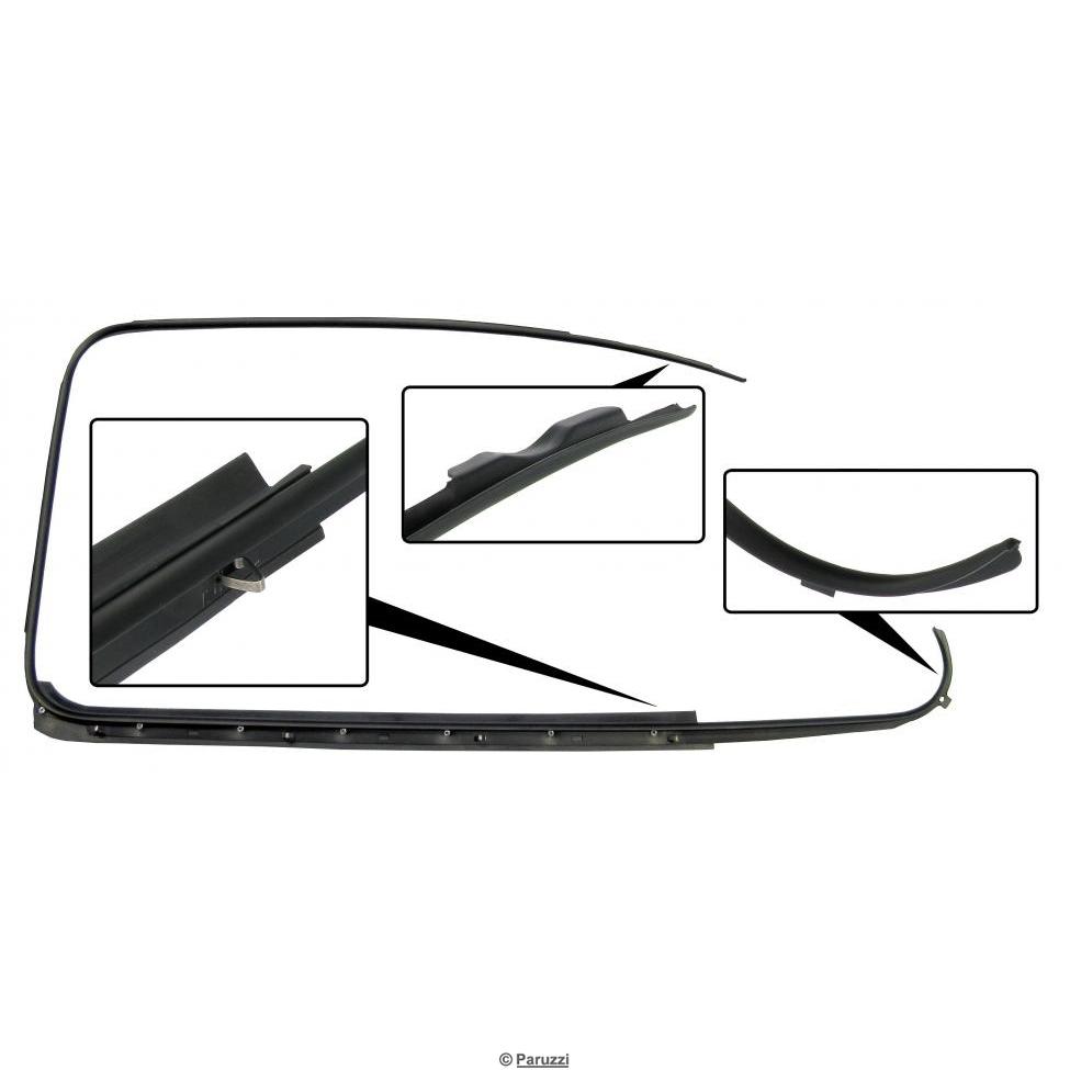 Türscheibenabstreifer mit Zierleiste schwarz rechts