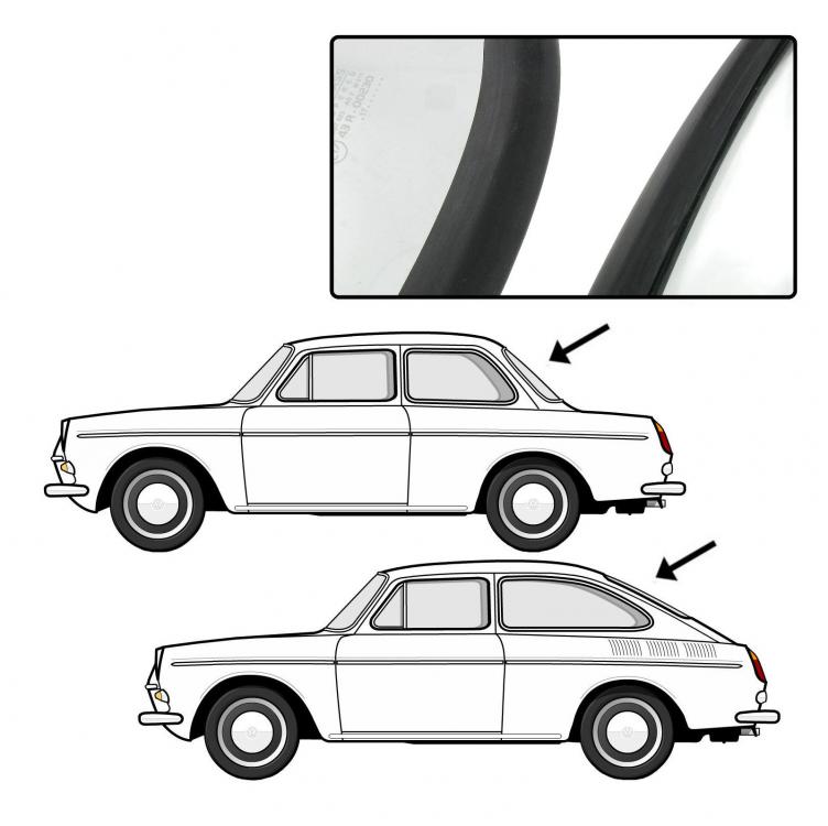 Cal-look Heckfensterdichtung für VW Typ 3
