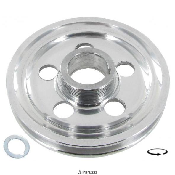 Fünf-Loch-Aluminium-Riemenscheibe mit schwarzer Gravur