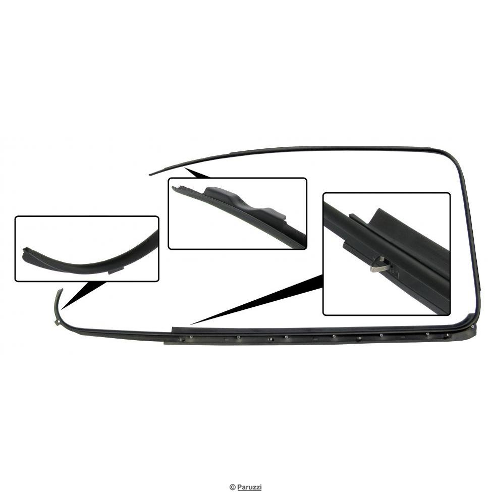 Türscheibenabstreifer mit Zierleiste schwarz links