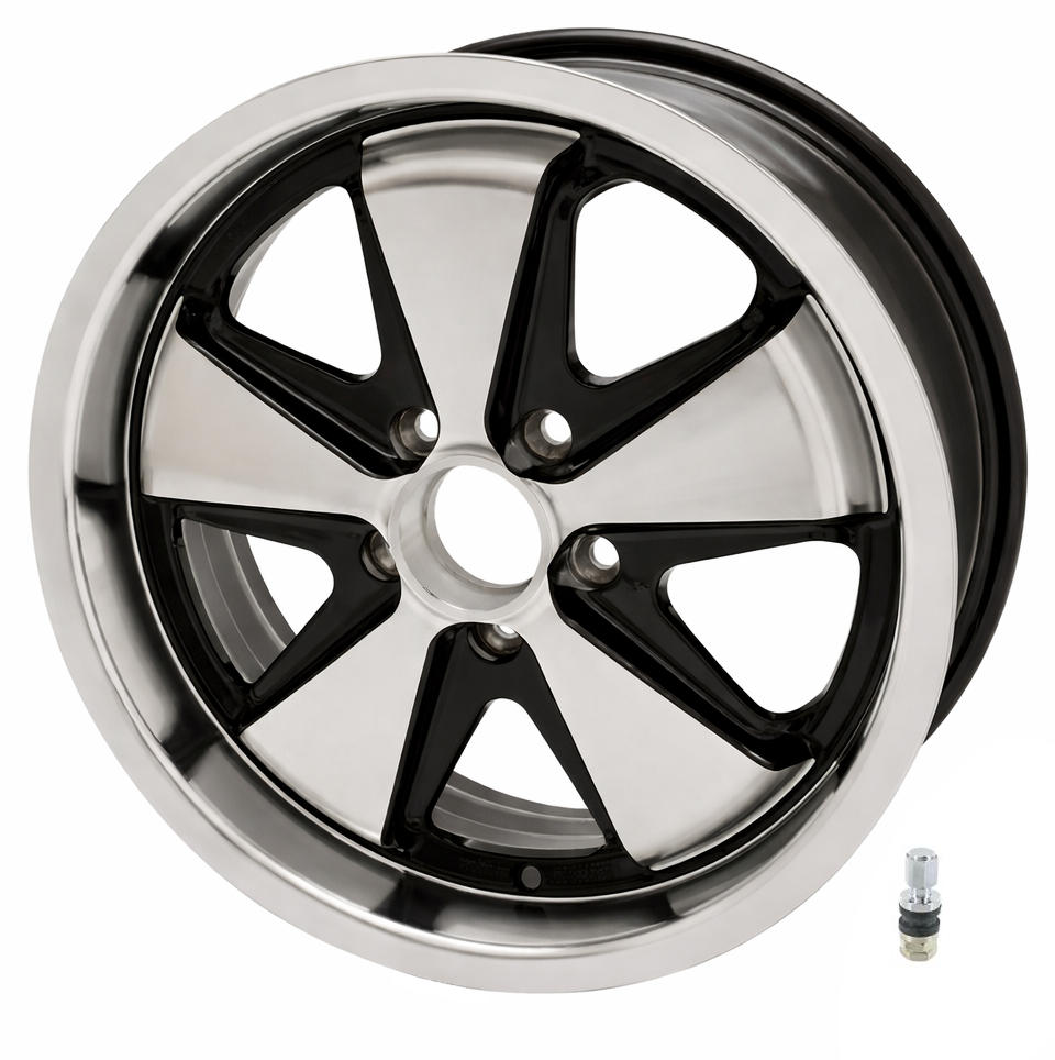 Fooks Leichtmetallfelge 5x130 poliert, schwarzes Zentrum