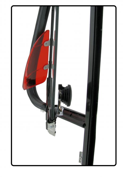 Windabweiser rot transparent für Lüftungsfenster Oldtimer
