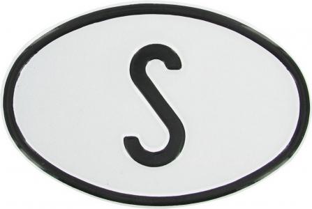 Landesplakette S (Schweden) Aluminium oval 18x12cm