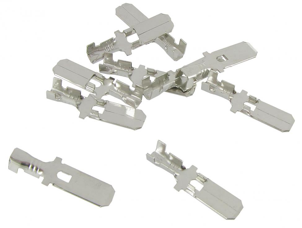 Flachstecker männlich 6,3mm unisoliert für 1,5-2,5mm² Leiter