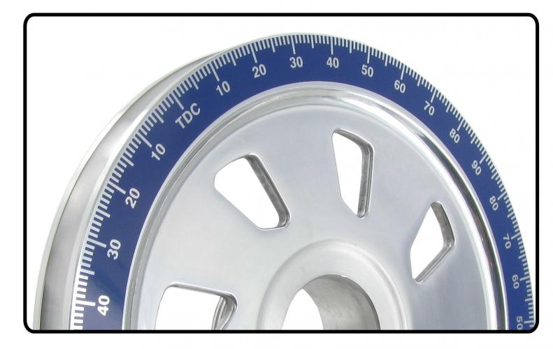 Aluminium Kurbelwellenriemenscheibe 170mm mit Skala und blauem Rand