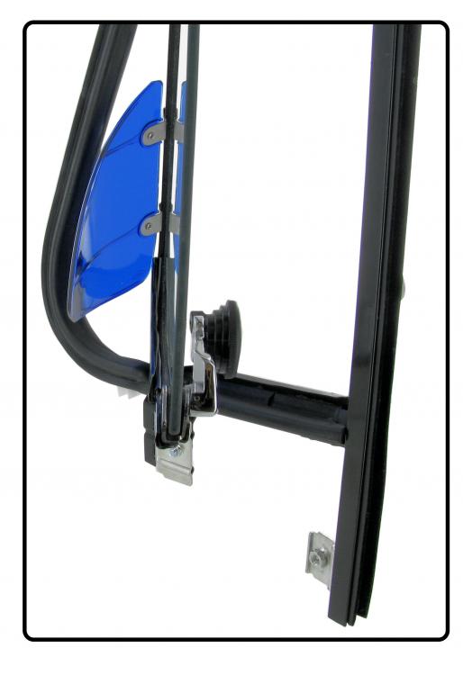 Ventilationsfenster Windabweiser blau transparent