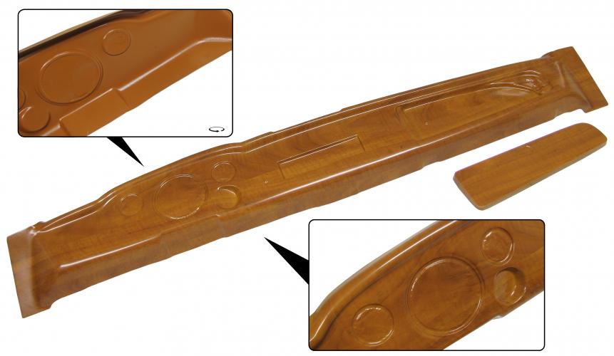 Armaturenbrett-Front Holzmaserung für Karmann Ghia 66-67