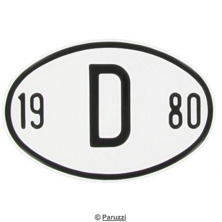 Landesplakette D (Deutschland) oval Aluminium 18x12cm