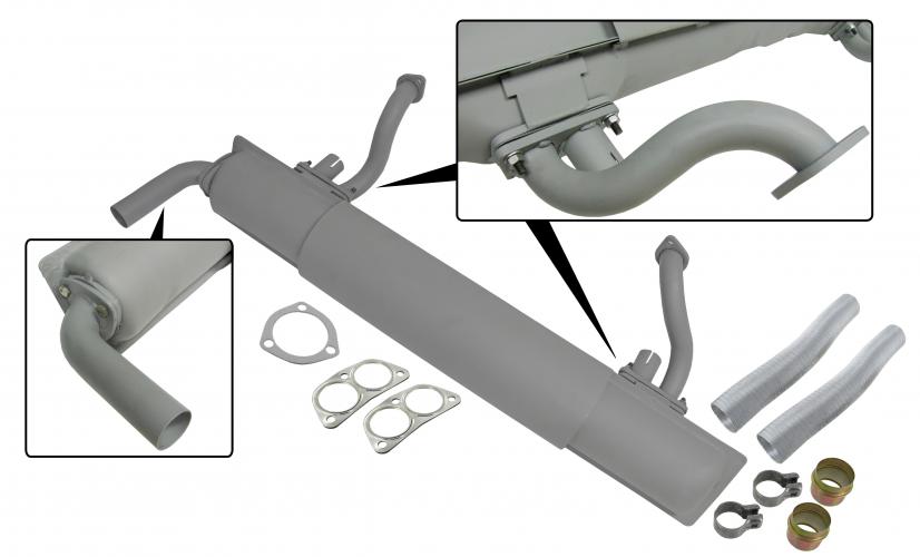 Standard Auspuff für VW Typ 3 mit Hitzeschild