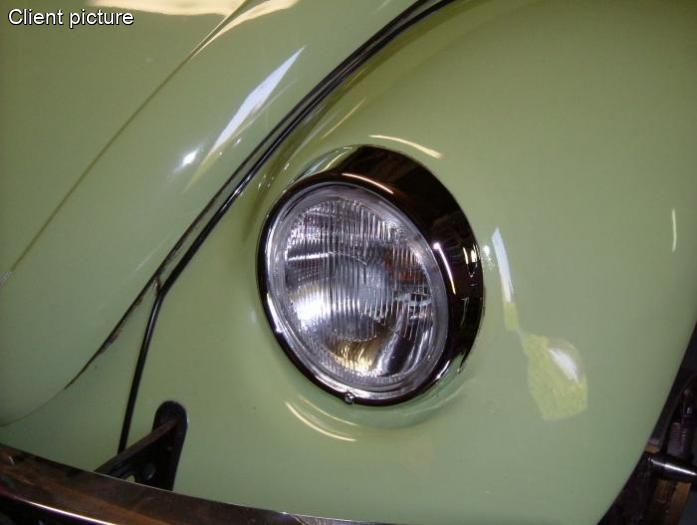 Scheinwerferzierring aus poliertem Edelstahl (pro Stück)