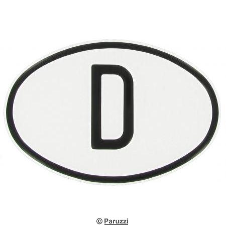 Schild Länderkennzeichen : D (Germany)