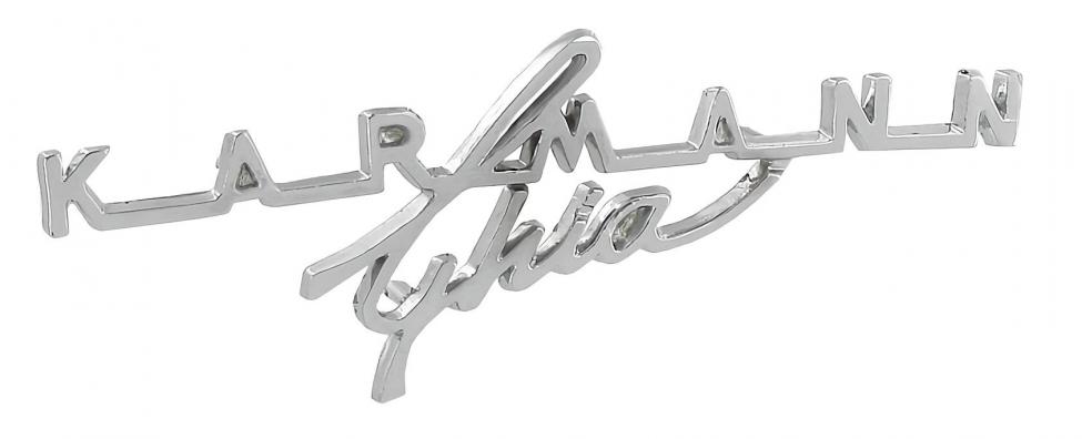 Armaturenbrett Emblem "Karmann Ghia" Script ab 1966