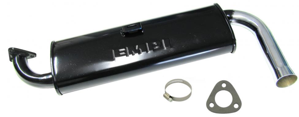 Single Quiet Pack Schalldämpfer für VW-Oldtimer, schwarz