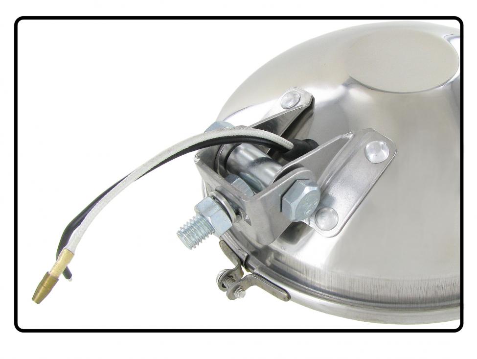 Scheinwerfer Polierter Edelstahl mit Neon-LED für VW-Oldtimer