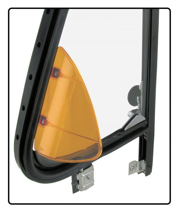 Ventilationsfenster Windabweiser transparent Bernstein Orange
