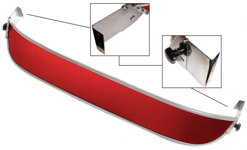Plexiglas Sonnenblende Rot für Bulli T2 1967-1979