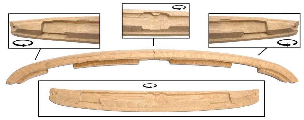 Holz Frontspriegel für Karmann Ghia ab 1968