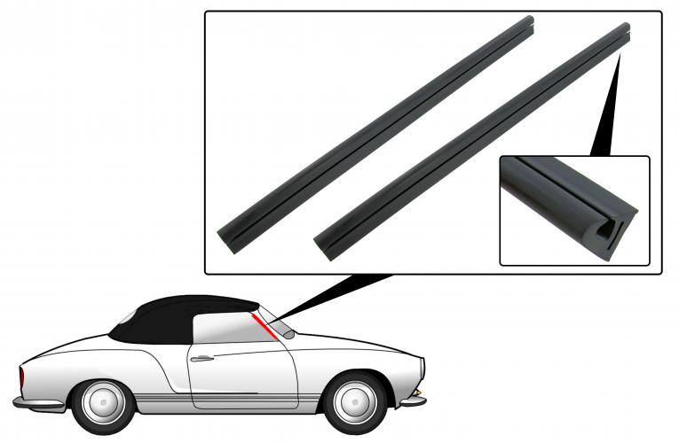 Türfenster-Windschutzscheibe Dichtung Karmann Ghia