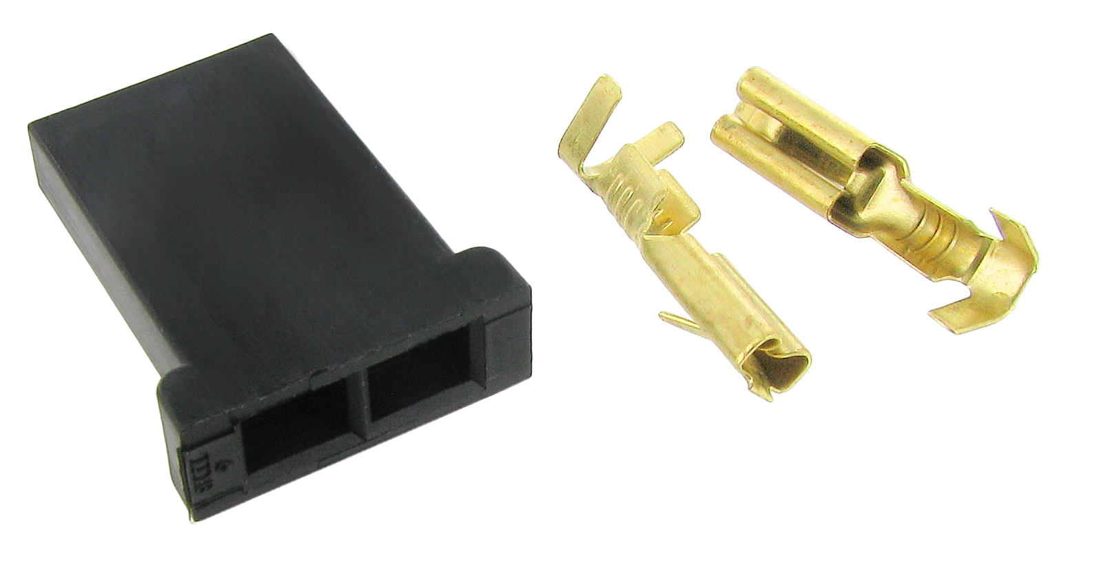 2-poliges Flachsteckergehäuse mit 2,8 mm Steckern