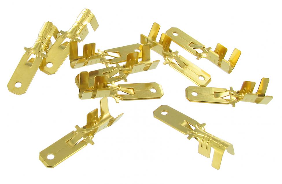 Flachstecker männlich 6,3 mm unisoliert für 4,0-6,0 mm² Kabel