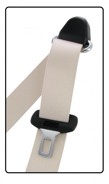 Aufrollbarer 3-Punkt-Sicherheitsgurt beige
