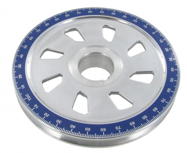 Aluminium Kurbelwellenriemenscheibe 170mm mit Skala und blauem Rand