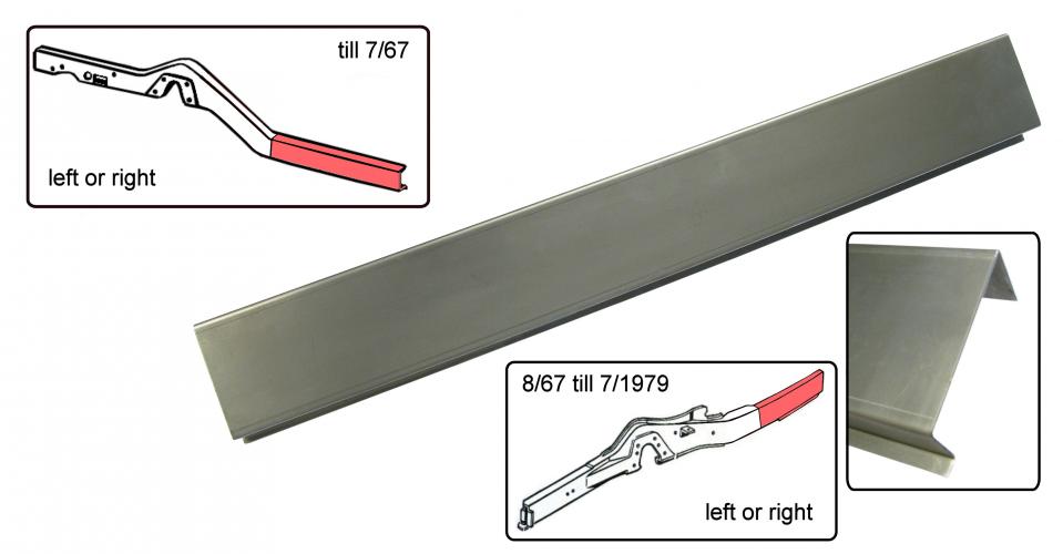 Fahrwerksträger Mittelteil Reparaturblech 80 cm