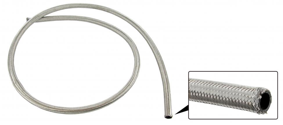 Benzinschlauch 9,5 mm Edelstahl geflochten pro Meter