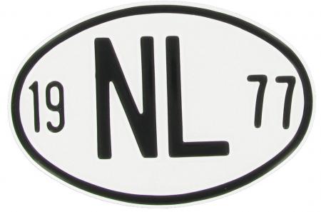 Landesplakette NL 1977 - Aluminium Nationalitätsschild oval