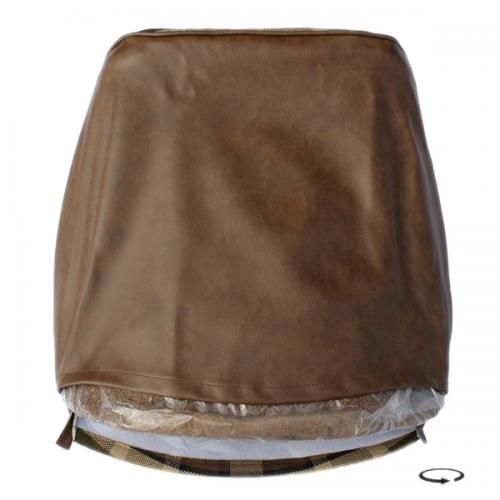 Sitzpolsterung Satz kariert Braun/Beige für zwei Sitze