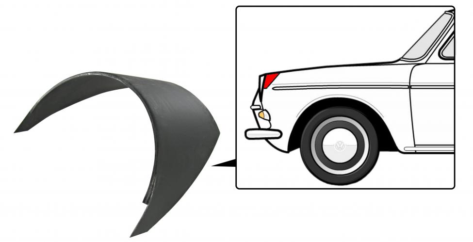 Kotflügel Reparaturplatte über Scheinwerfer links/rechts