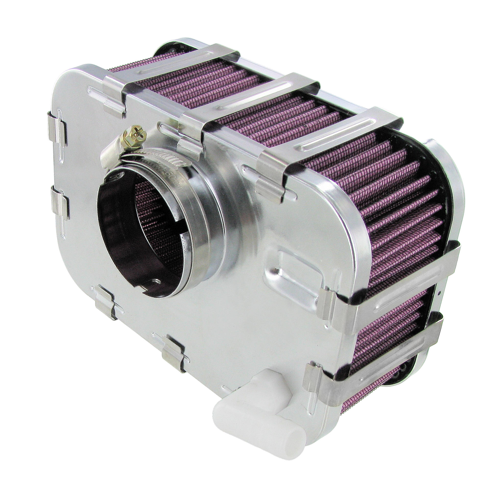 Verchromter rechteckiger Luftfilter für VW Vergaser