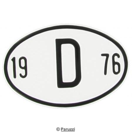 Schild Länderkennzeichen : D (Germany)